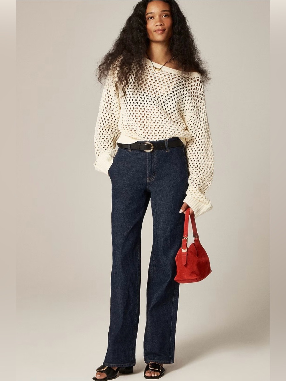 J. Crew Full-length Slim-Wide Indigo Trouser Jean